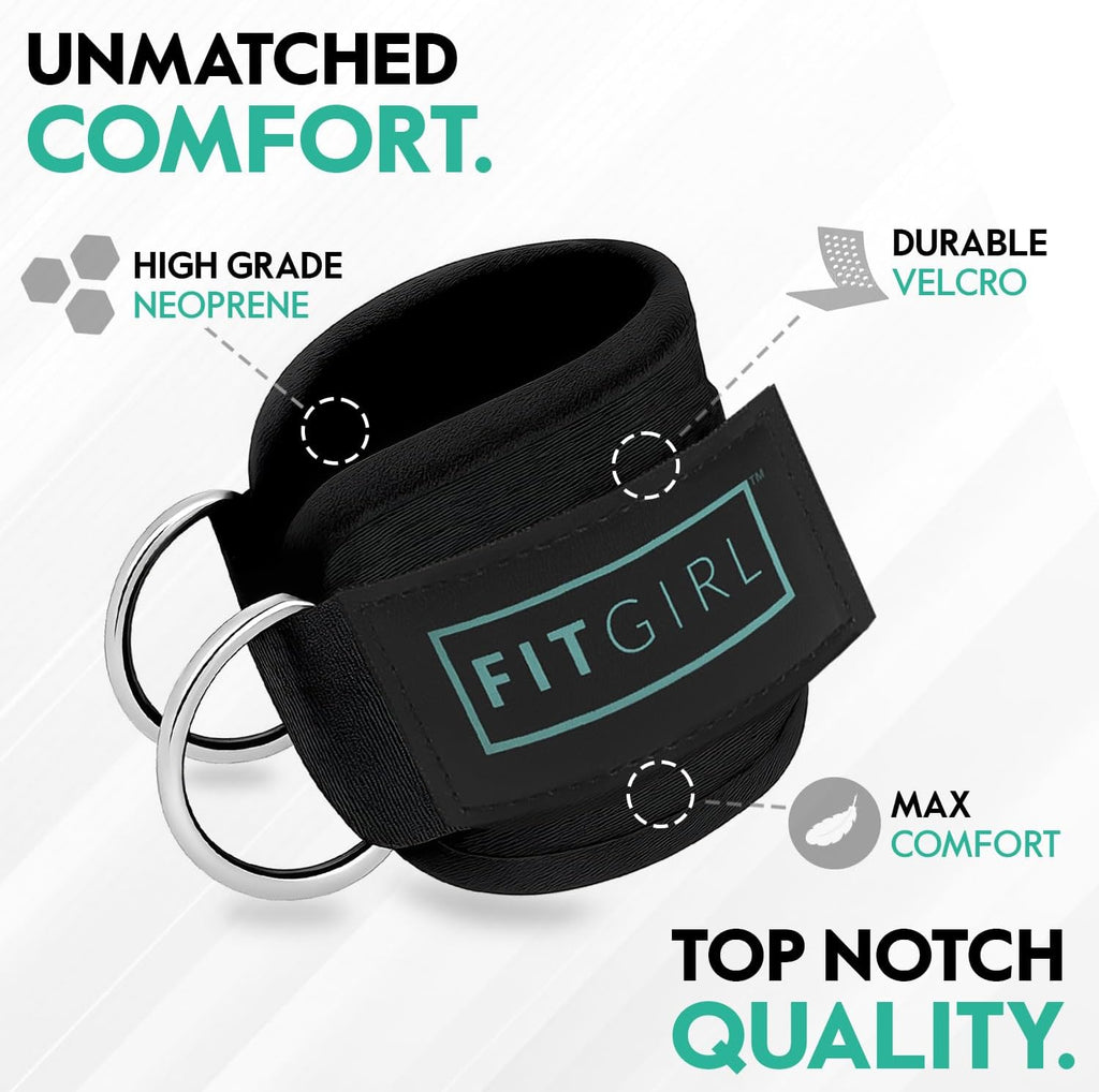 Ankle Strap for Cable Machine – Premium Padding and Comfort for Cable Exercise Machines, Cable Exercise Attachment for Home & Gym, Glute Workouts - Kickbacks, Leg Extensions, Hip Abductors