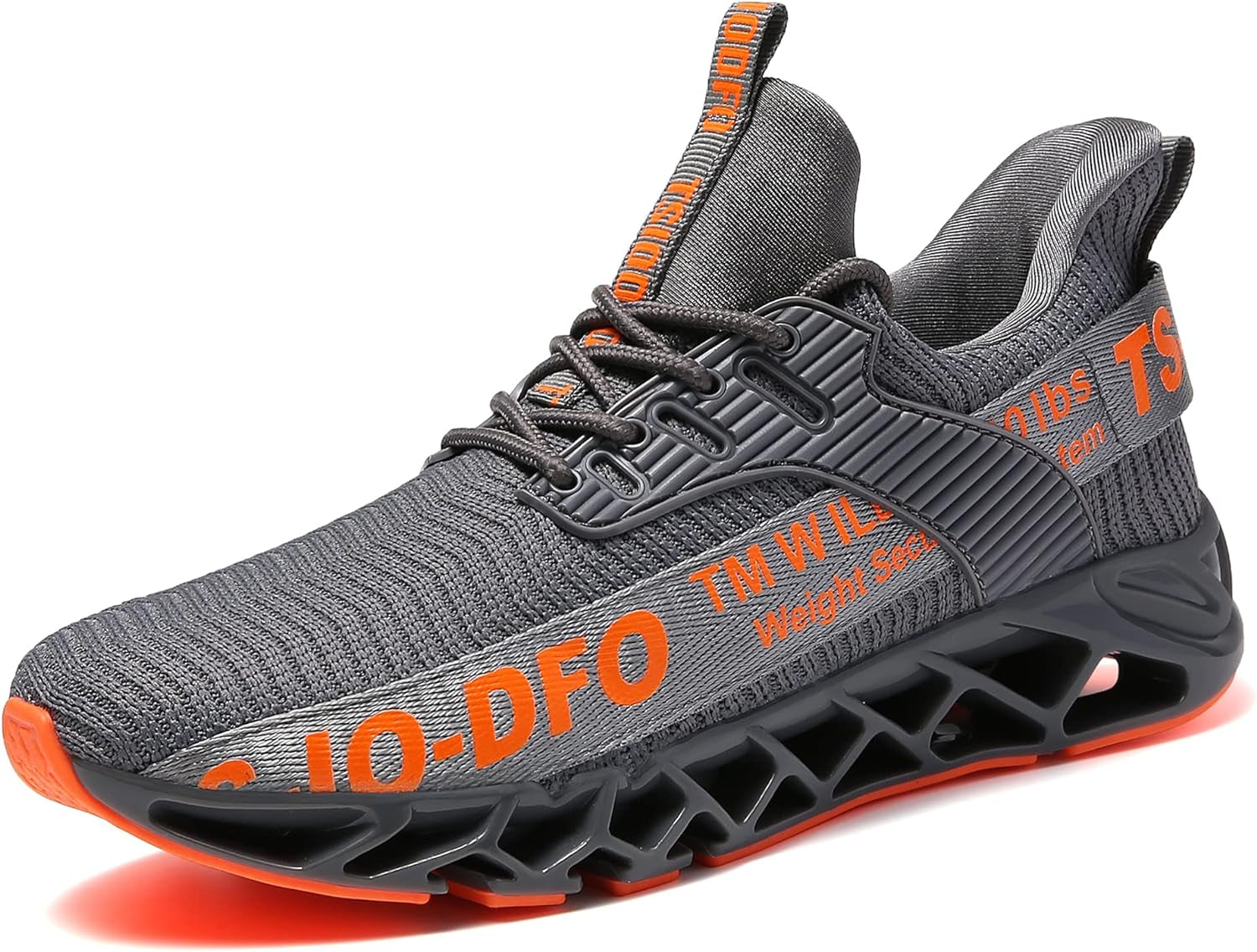 Womens Breathable Walking Running Shoes Athletic Blade Non Slip Workout Sport Sneakers Gym Tennis Fashion Sneakers Dark Grey Size 5.5