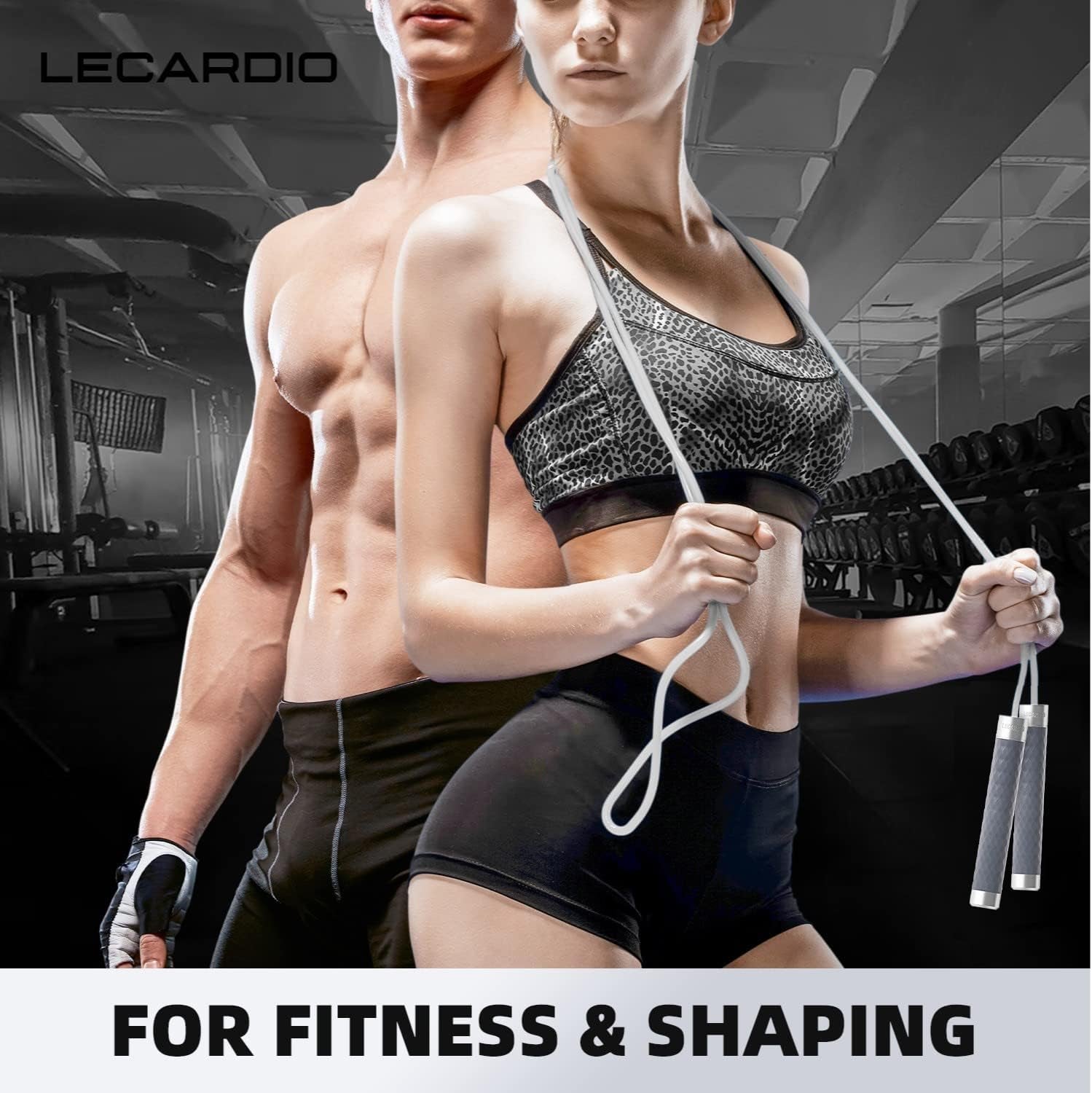 Weighted Jump Rope - 1 Lb Jump Ropes for Fitness, Skipping Rope with Weighted Aluminum Alloy Handle, Jump Rope for Men Women, Suitable for Boxing Endurance and Fitness Gym