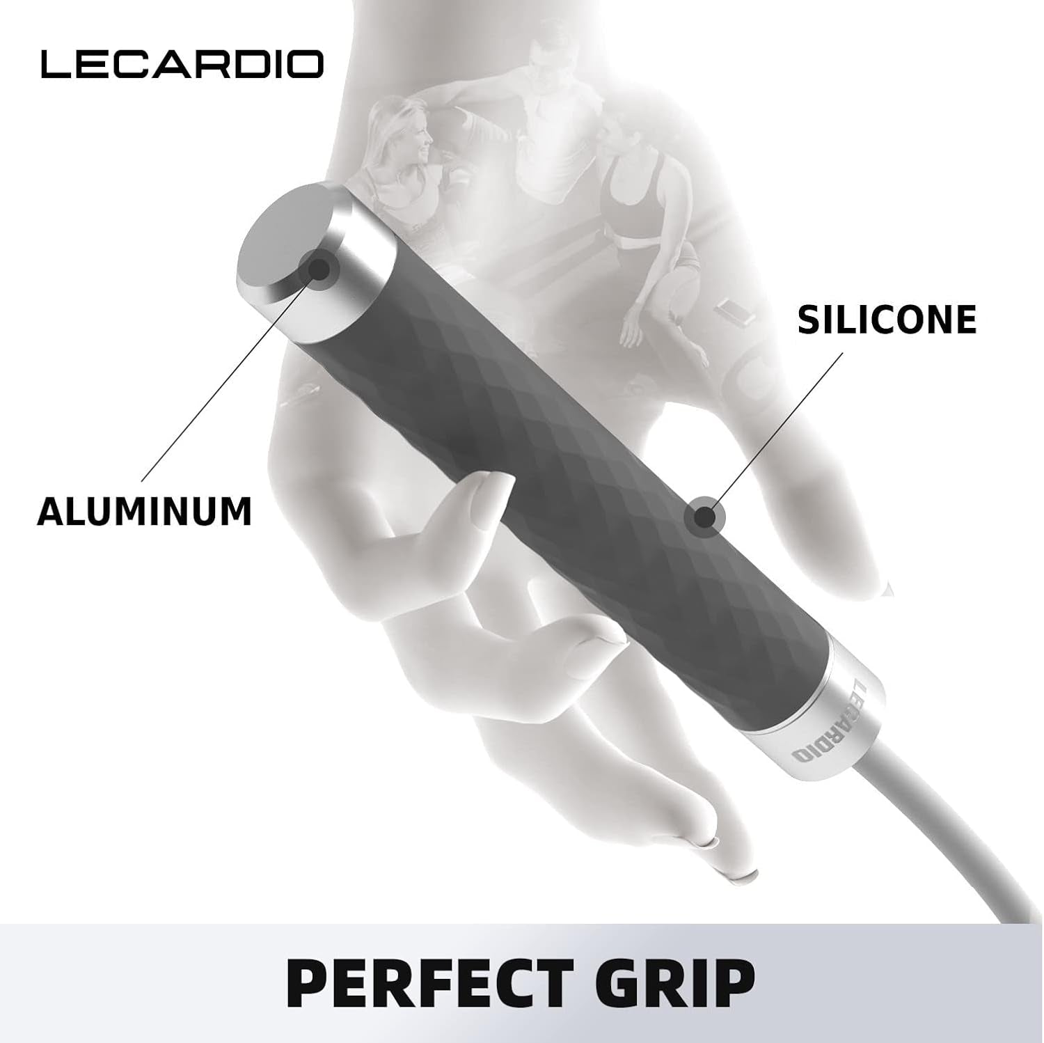 Weighted Jump Rope - 1 Lb Jump Ropes for Fitness, Skipping Rope with Weighted Aluminum Alloy Handle, Jump Rope for Men Women, Suitable for Boxing Endurance and Fitness Gym